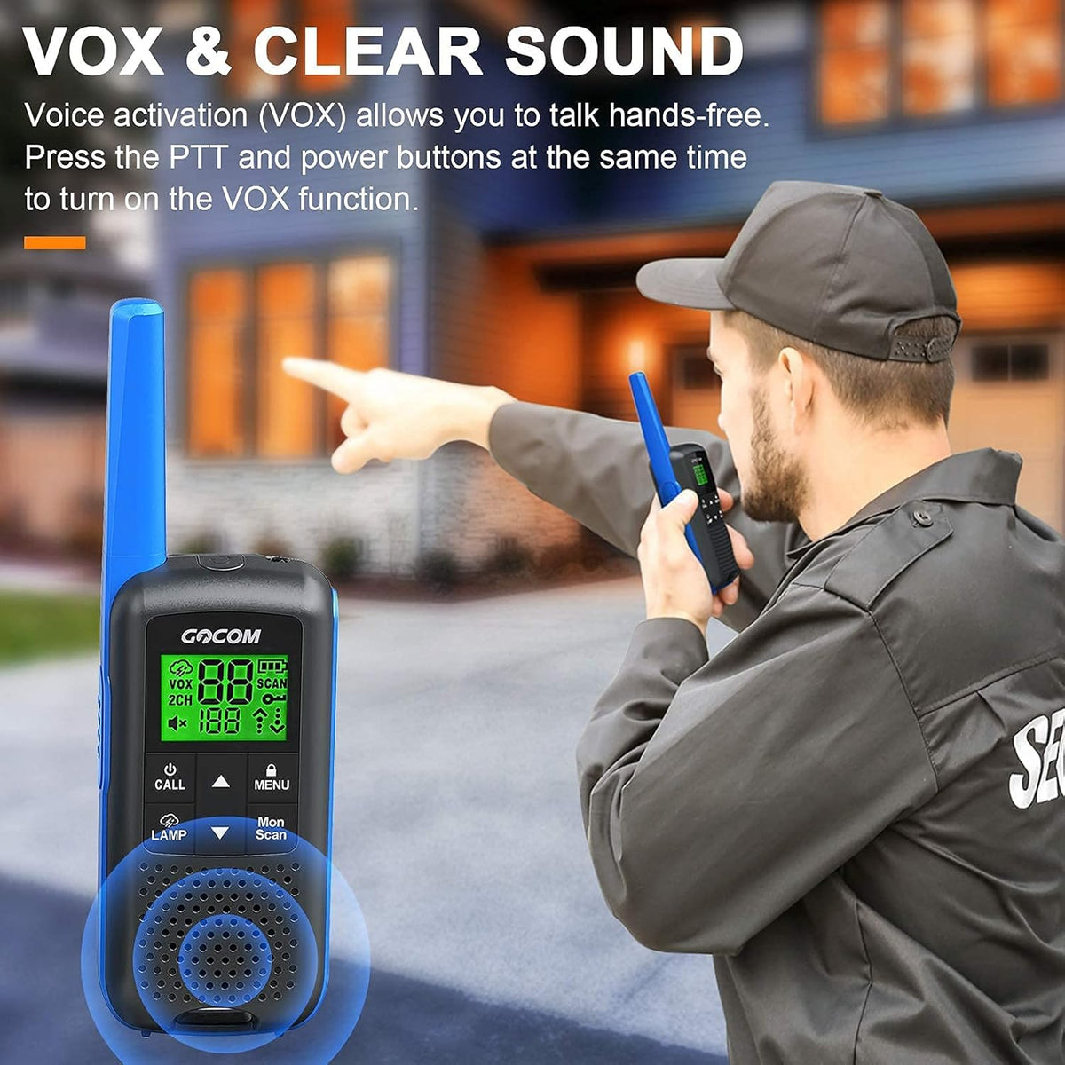 Adults Walkie Talkies Long Range IPX4 Waterproof Two Way Radio Rechargeable 22 Channel 4 Pack A88443