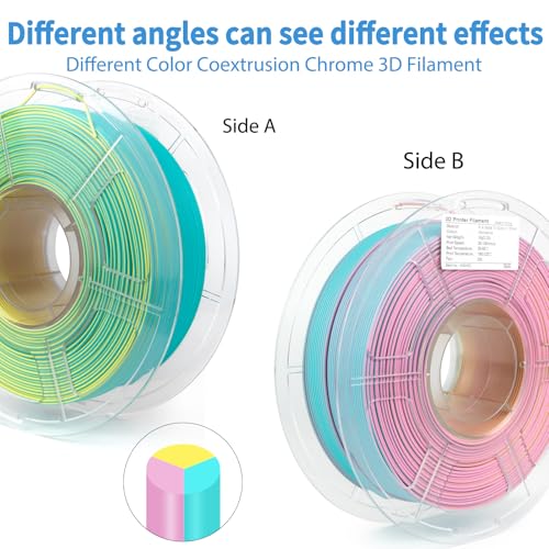 Clear Multicolor PLA 3D Printer Filament 1KG X829523
