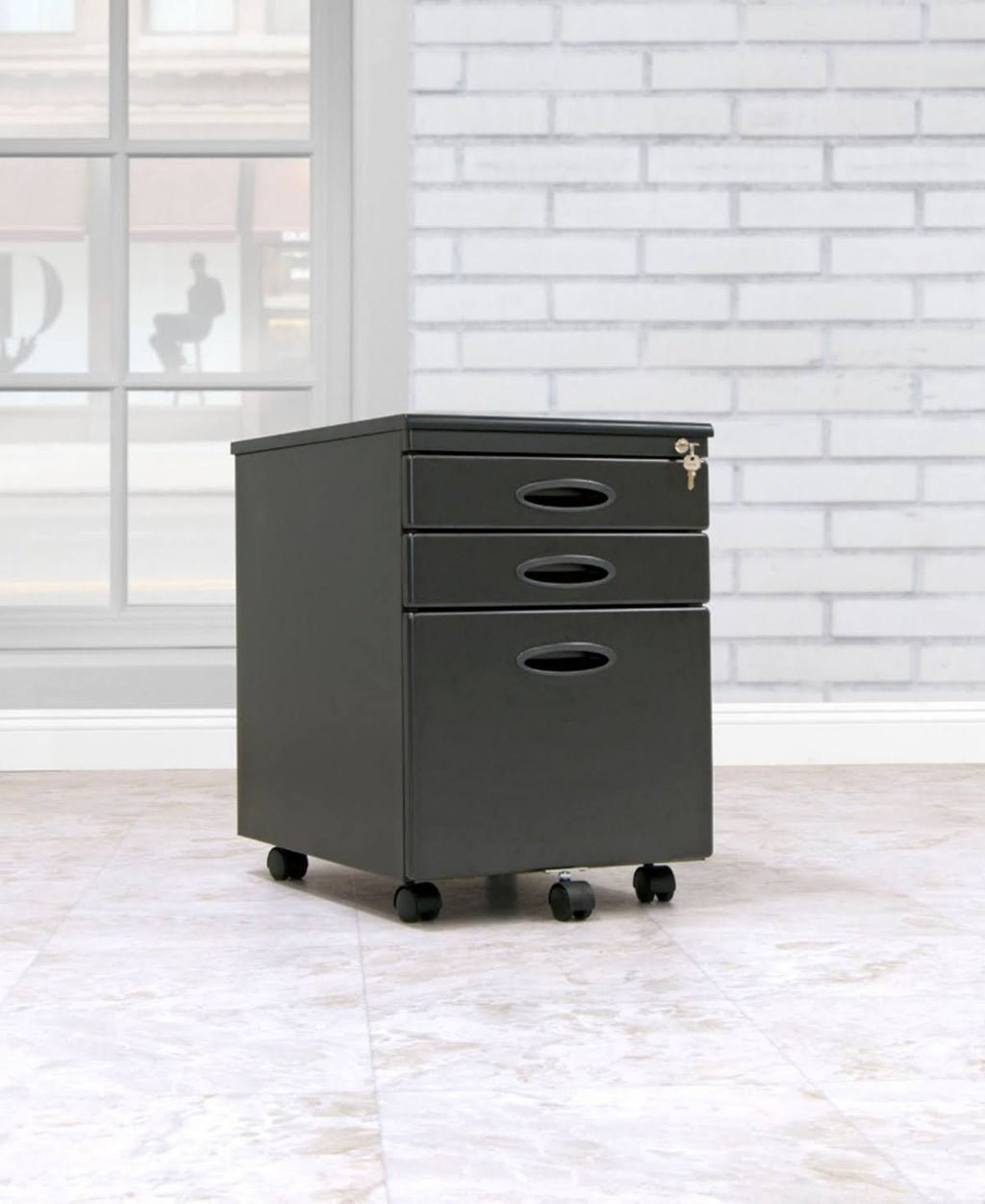 Black File Cabinet O9792