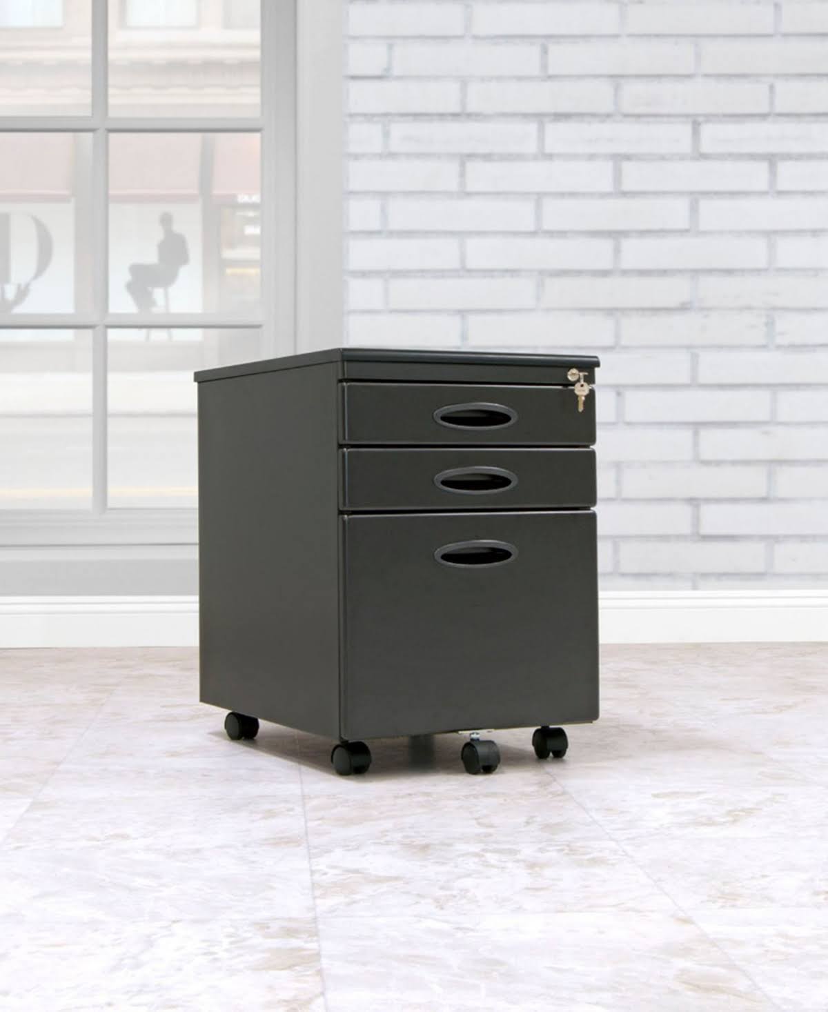 Black File Cabinet O9792