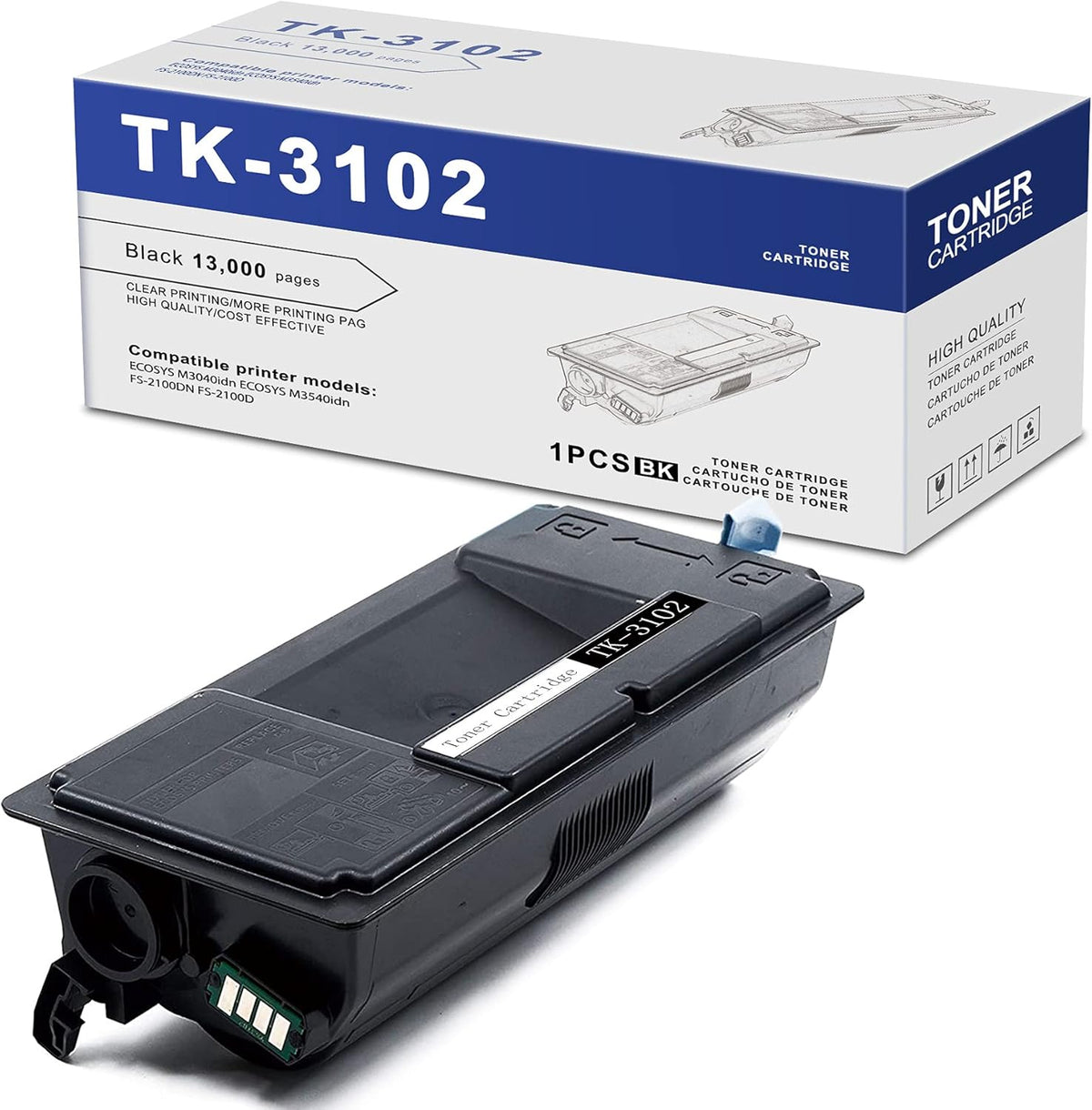 1 Pack Black Toner Cartridge B13610