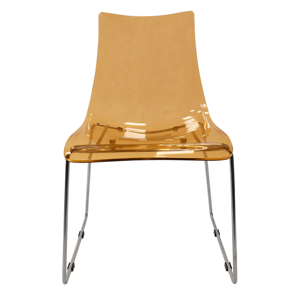 Amber Acrylic Stackable Side Chair Set of 4 G670898