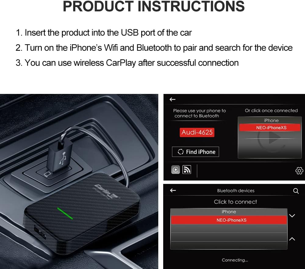 Wireless CarPlay Adapter, 3.0 Version, Wi-Fi 5G V495209