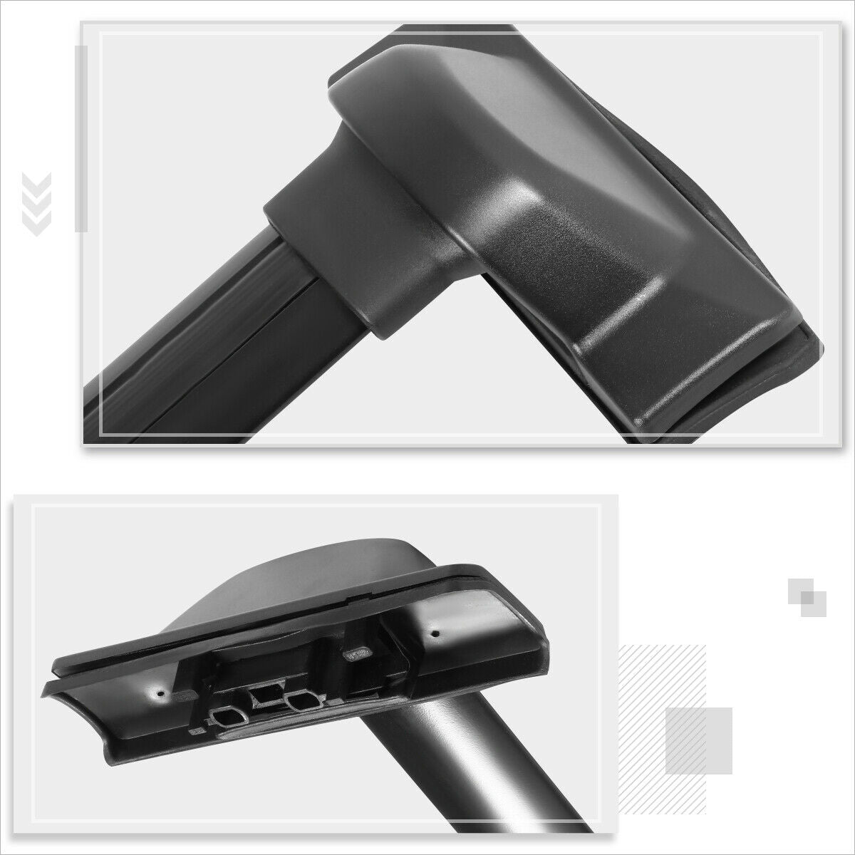 Black Coated Aluminum Roof Rack Crossbar U309