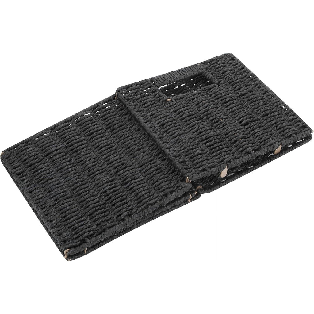 6 Pack 8.7 Inch Black Wicker Storage Baskets K25612