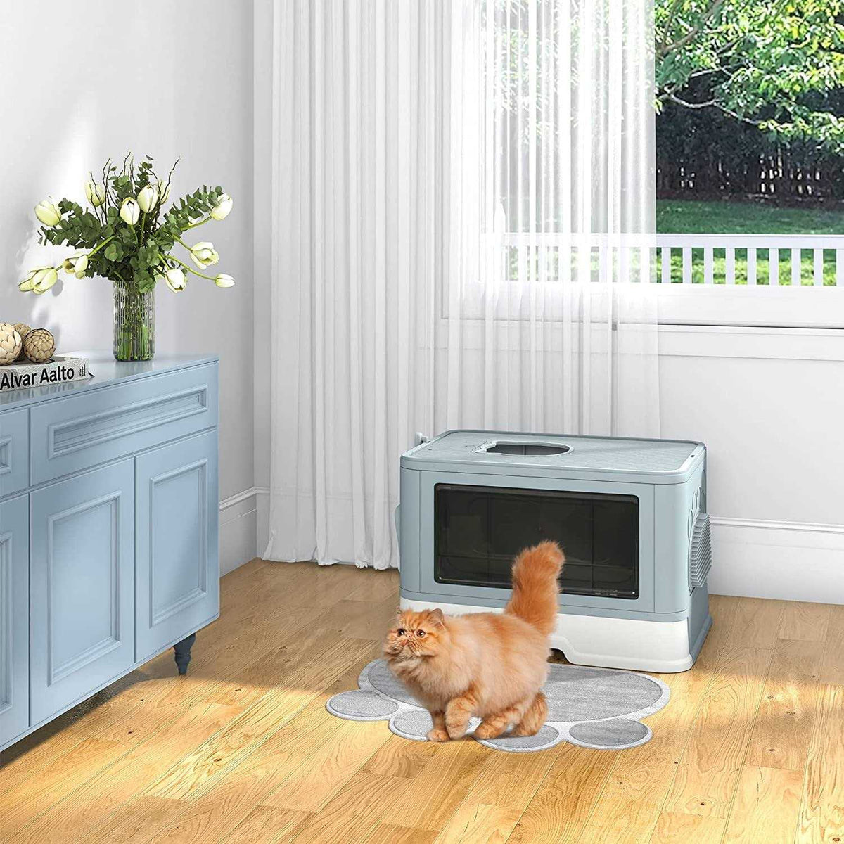 Enclosed Cat Litter Box with Lid A8303