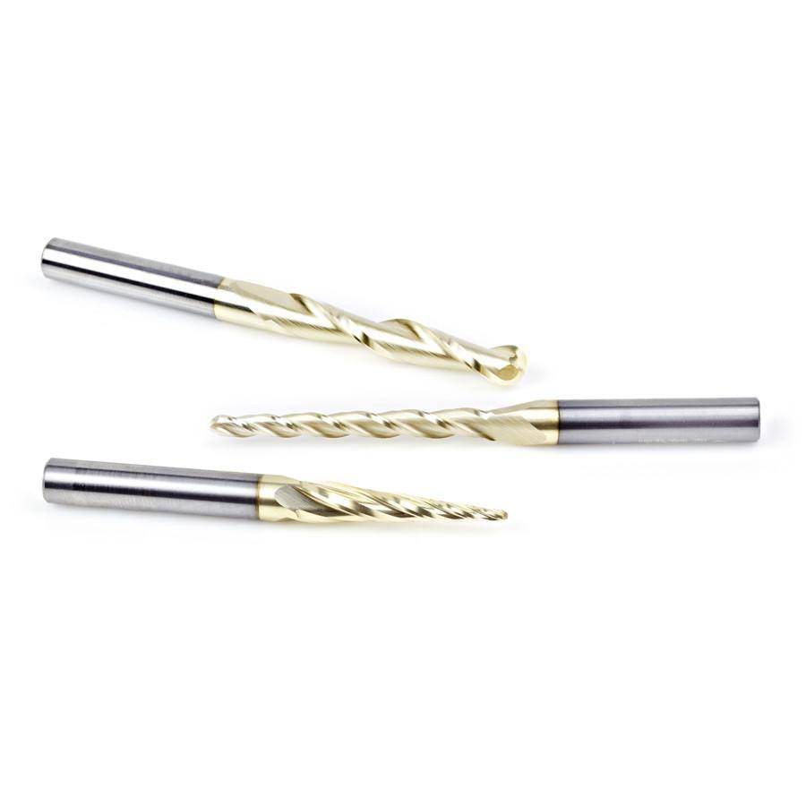 3-Pc CNC 2D/3D Carving Ball Nose Router Bit J7653