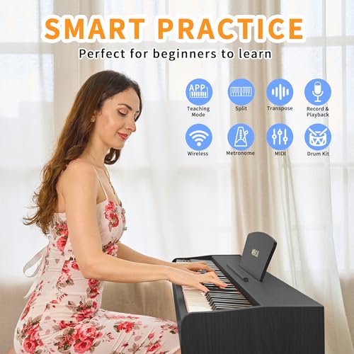 Black 88 Key Fully Weighted Hammer Action Digital Piano G198