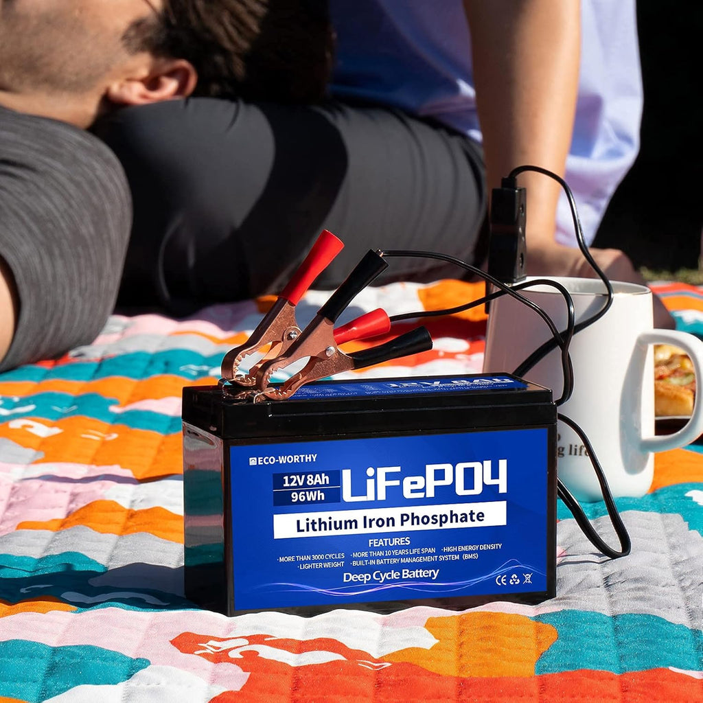12V 8Ah Rechargeable LiFePO4 Battery with BMS K4213