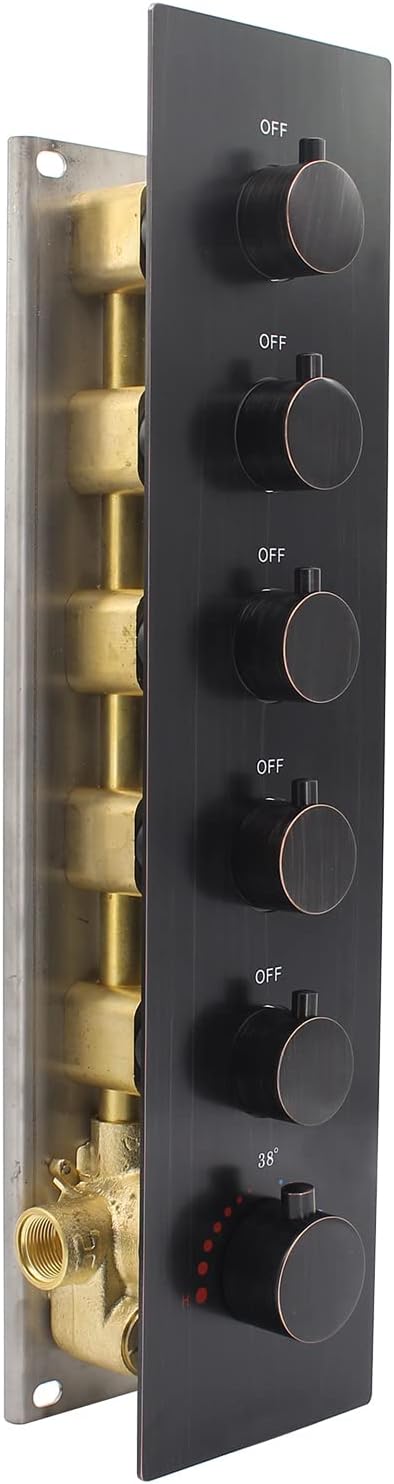 3-way Brass Thermostatic Shower Valve F28622