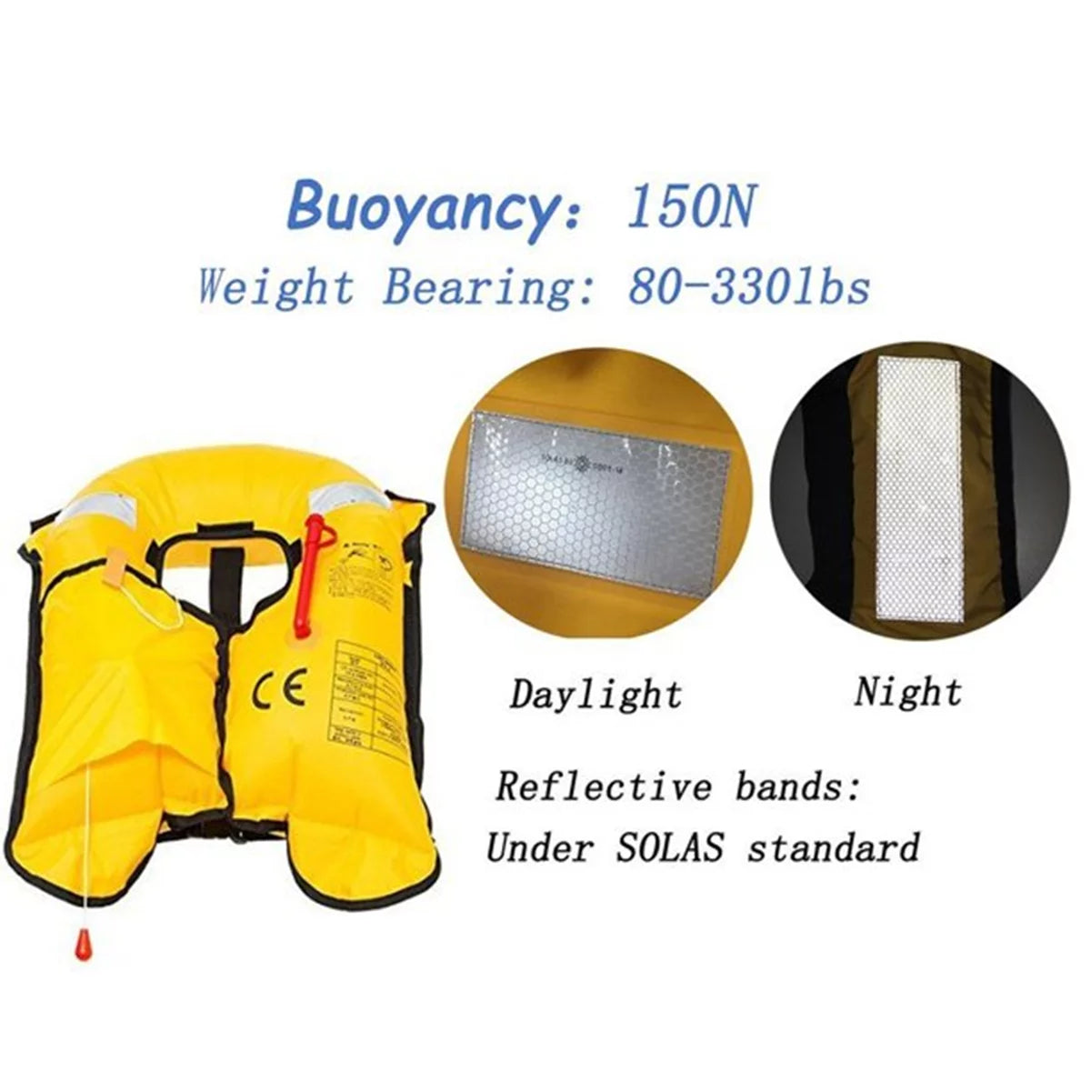 2Pack Automatic Inflatable Life Jacket with Whistle W9741