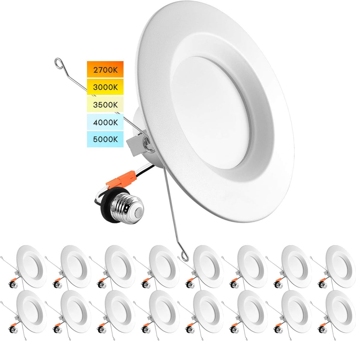 5/6 Inch LED Recessed Retrofit Downlight, 12 Pack N680