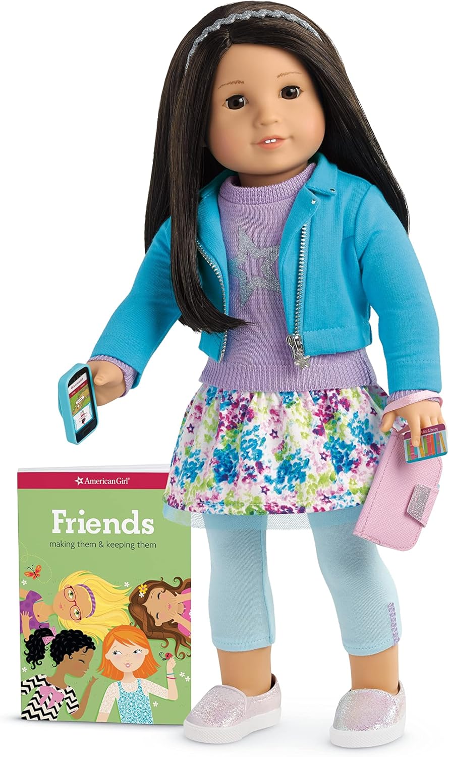 18-inch Doll with Brown Eyes and Black Hair F833063