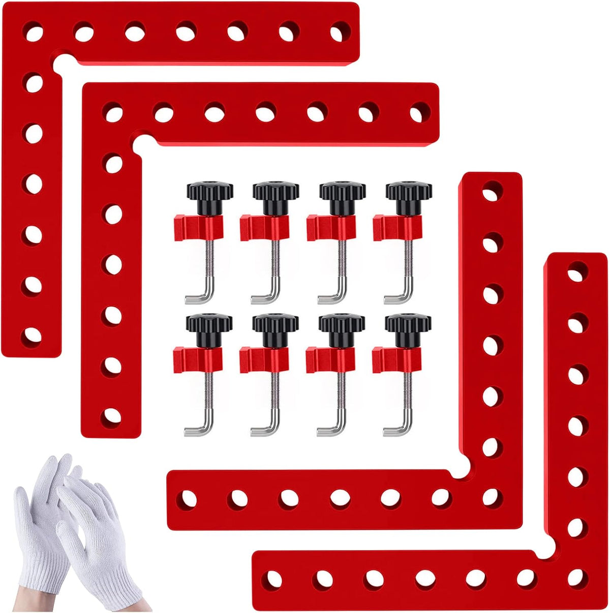 4 Pack 5.5 inch Aluminum 90 Degree Positioning Squares Q63051
