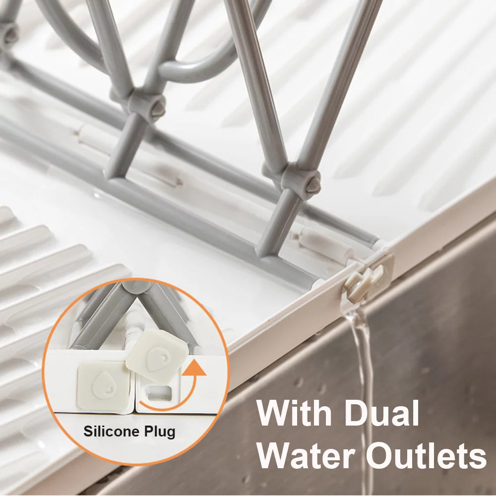 Foldable Bottle Drying Rack with Tray R921