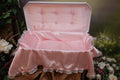 White/Pink Medium Pet Casket P418