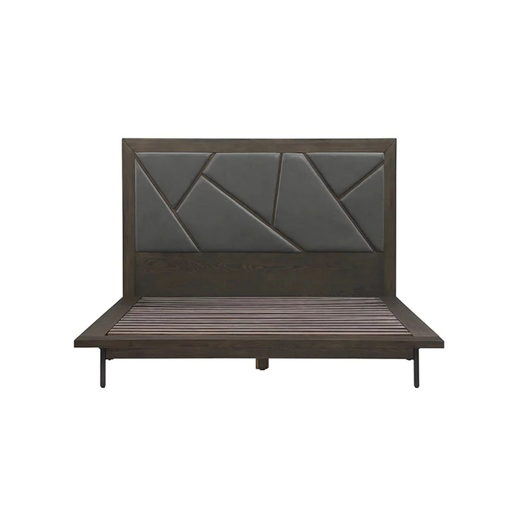 Queen Size Oak Wood Platform Bed F895