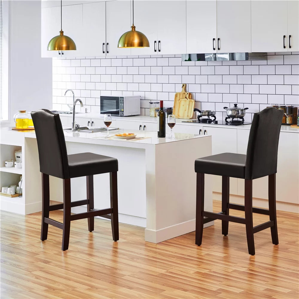 Brown Faux Leather Dining Chairs M93261