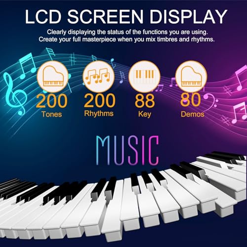 88 Key Semi Weighted Digital Piano with Stand G82822