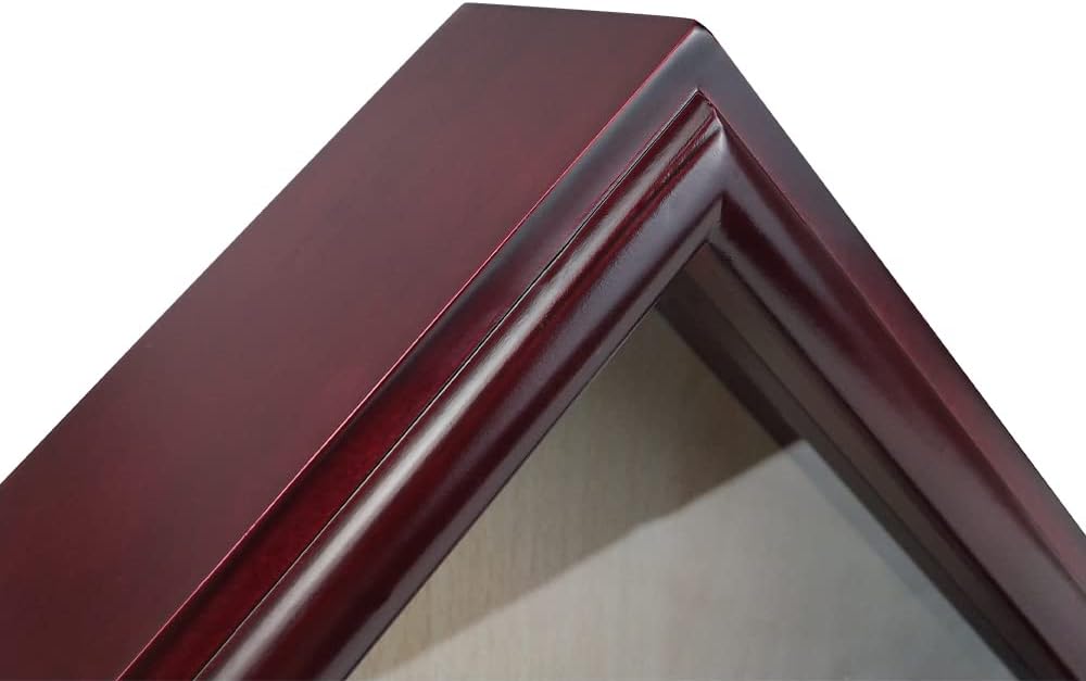 Mahogany Finish Wooden Flag Display Case G57968