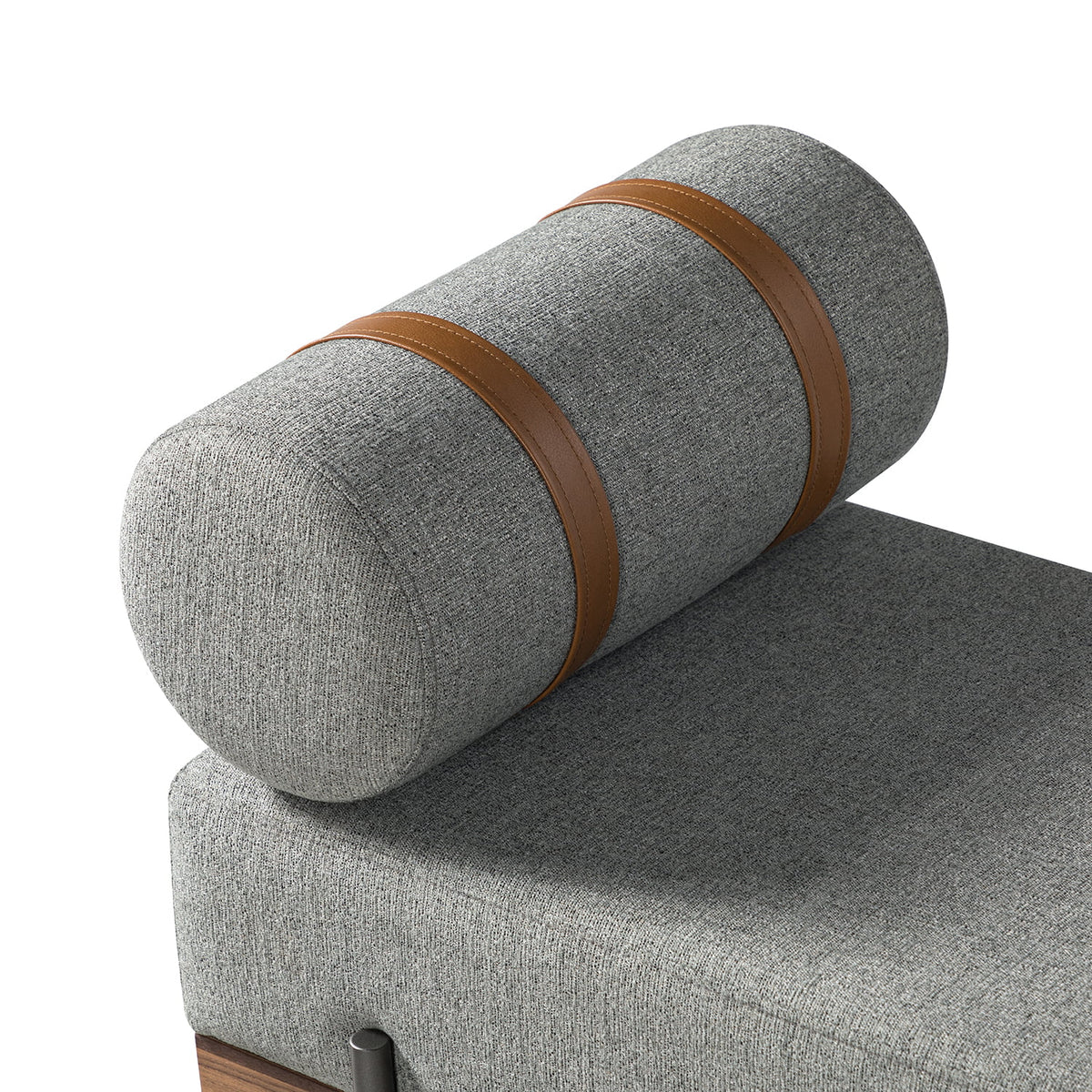 Grey Bedroom Bench with One Pillow I79983