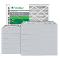 Silver MERV 8 20x20x4 Pleated AC Furnace Air Filter, Pack of 12 T559