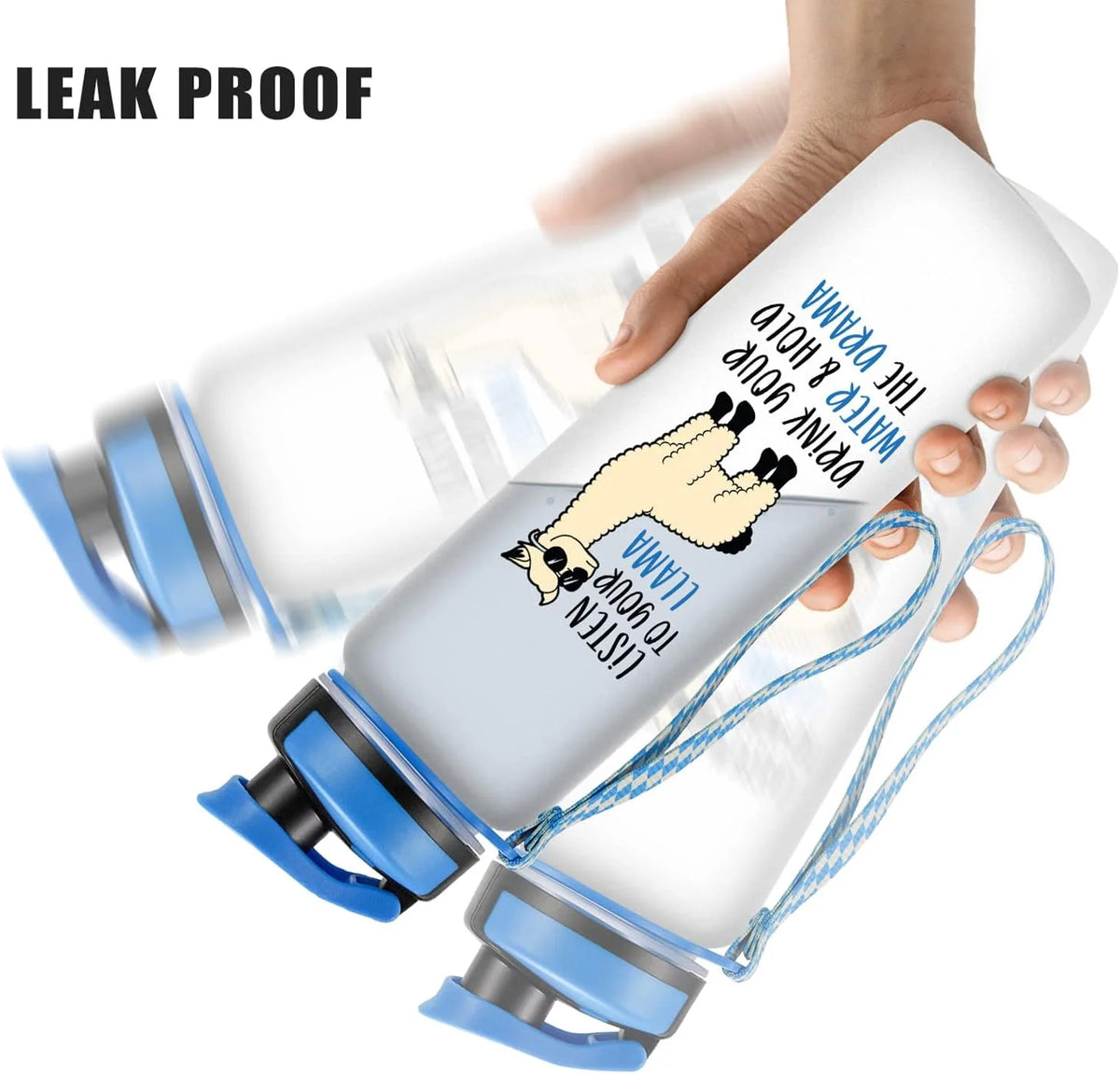 32oz Motivational Tracking Water Bottle with Times to Drink O69438