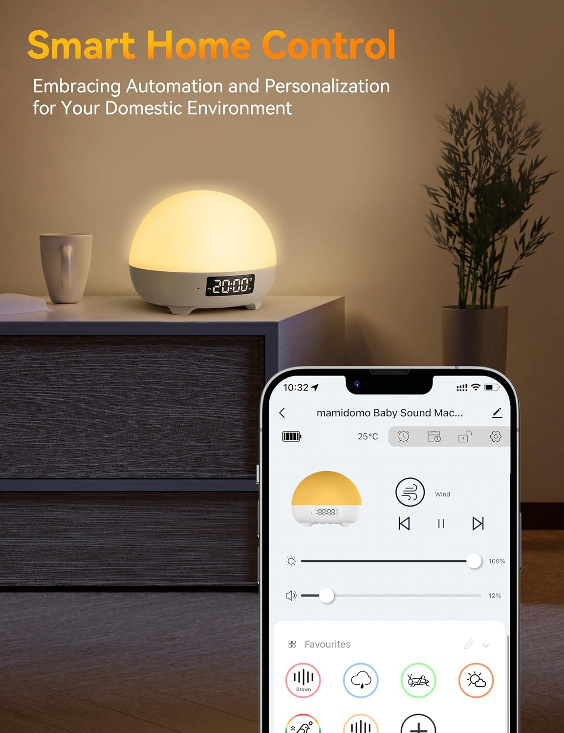 34 Soothing Sounds Sleep Sound Machine with Night Light O87051