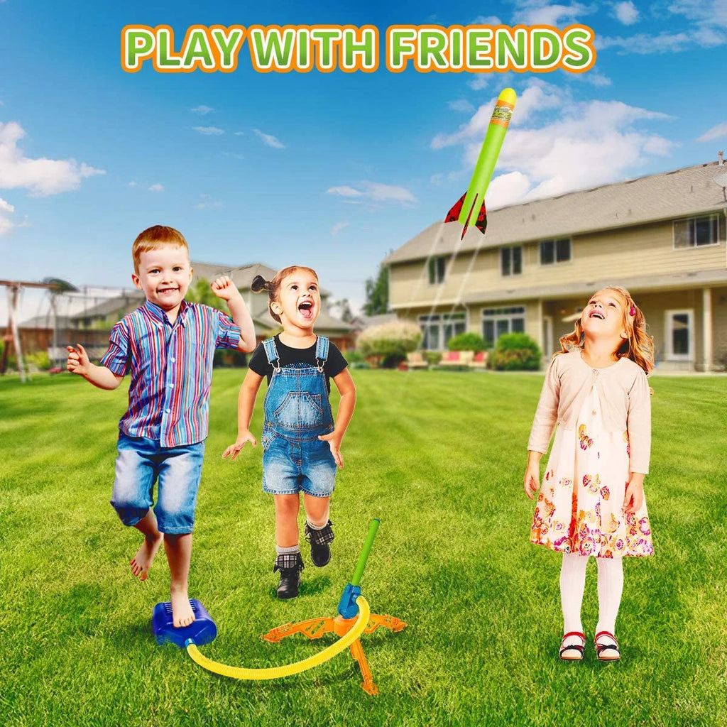 6 Foam Rockets Toy Air Rocket Launchers Glow in the Dark R1380