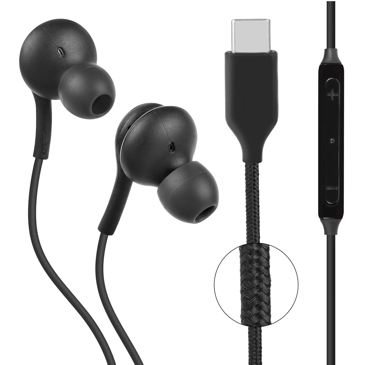 25W Type C UL Certified Charger with 4FT USB C Cable and USB Type C Headphones U726738