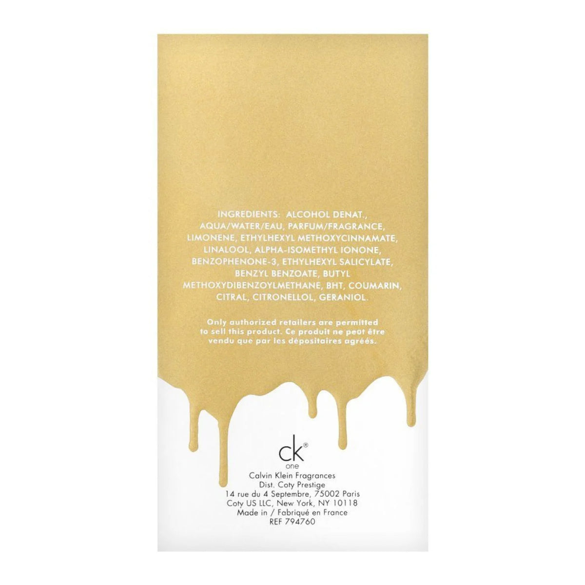 One Gold Eau de Toilette Spray 100ml/3.4oz R2683