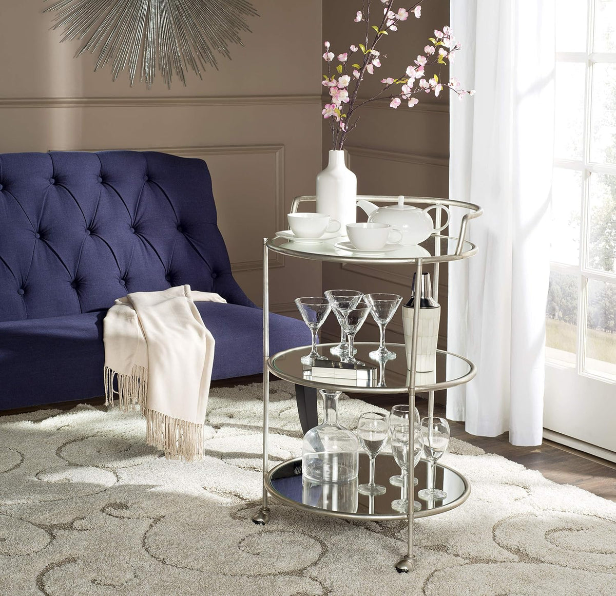 Silver Bar Cart U36741