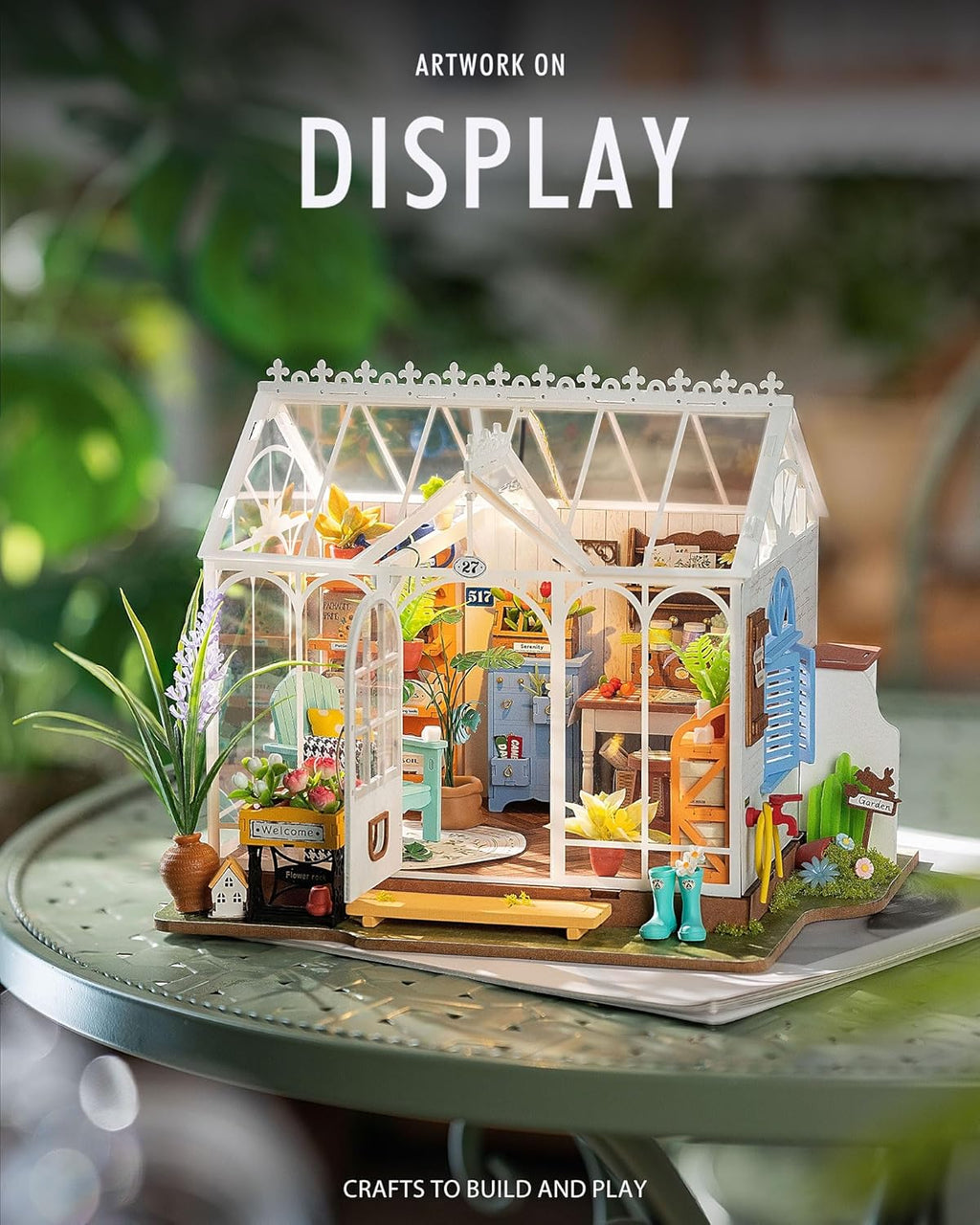 9.6" DIY Miniature Dollhouse Kit with LED J71936