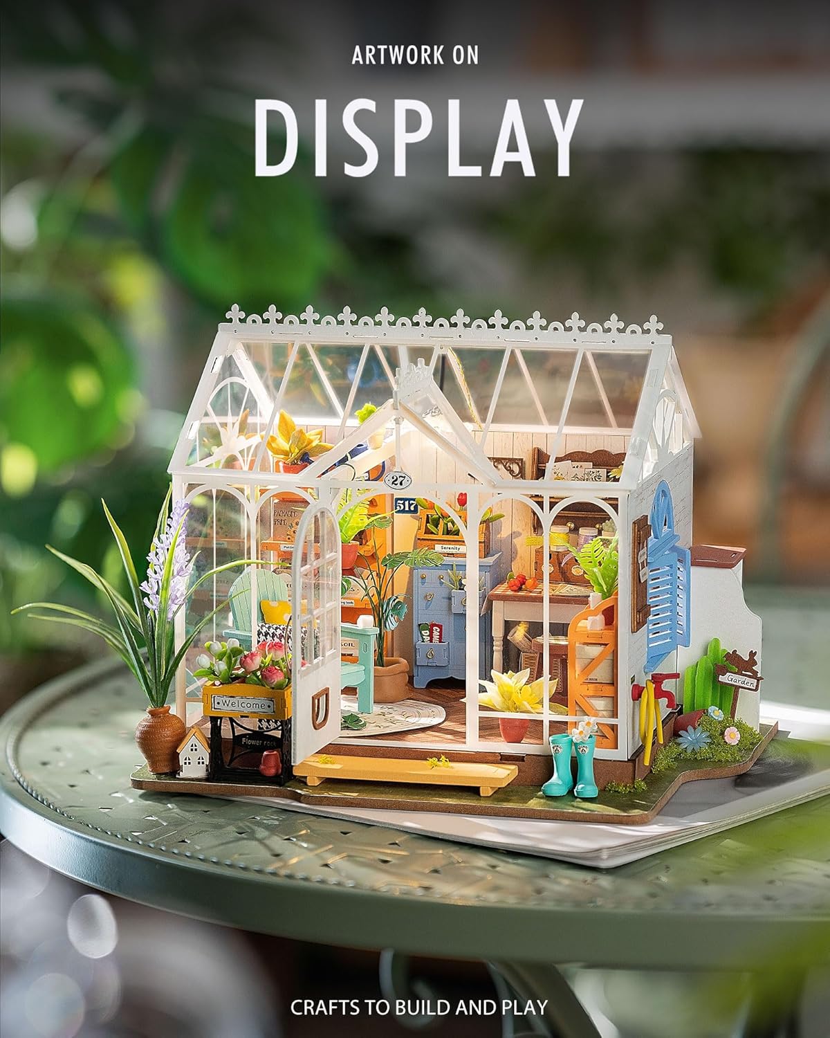 9.6" DIY Miniature Dollhouse Kit with LED J71936