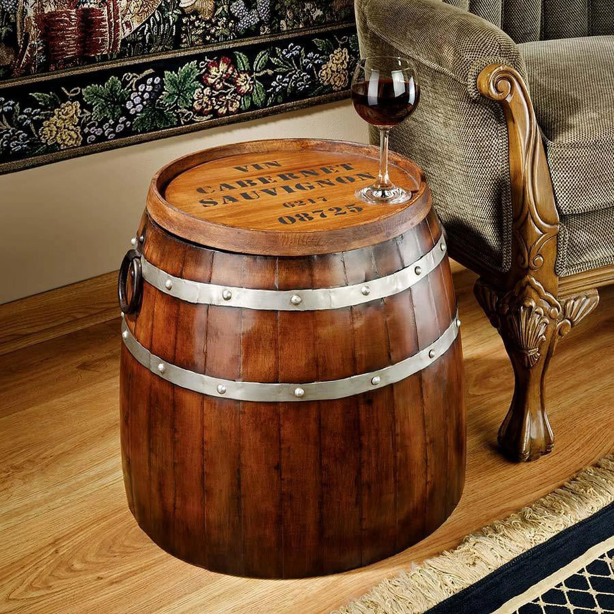 Wine Barrel Side Table X3194