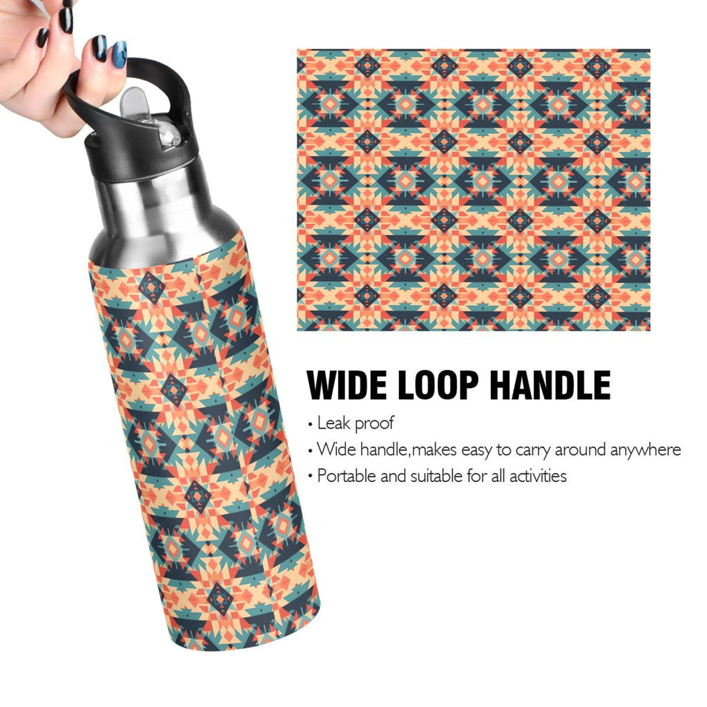 20 oz Insulated Stainless Steel Water Bottle with Straw Lid U4768