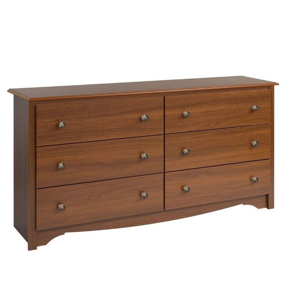 6 Drawer Cherry Double Dresser X638