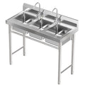 Stainless Steel 3 Compartment Free Standing Utility Sink O1387