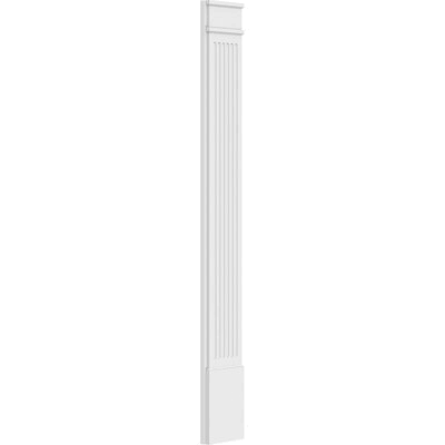 Fluted PVC Pilaster with Decorative Capital & Base (Pair) A5116