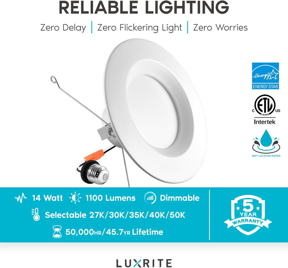 5/6 Inch LED Recessed Retrofit Downlight, 12 Pack N680