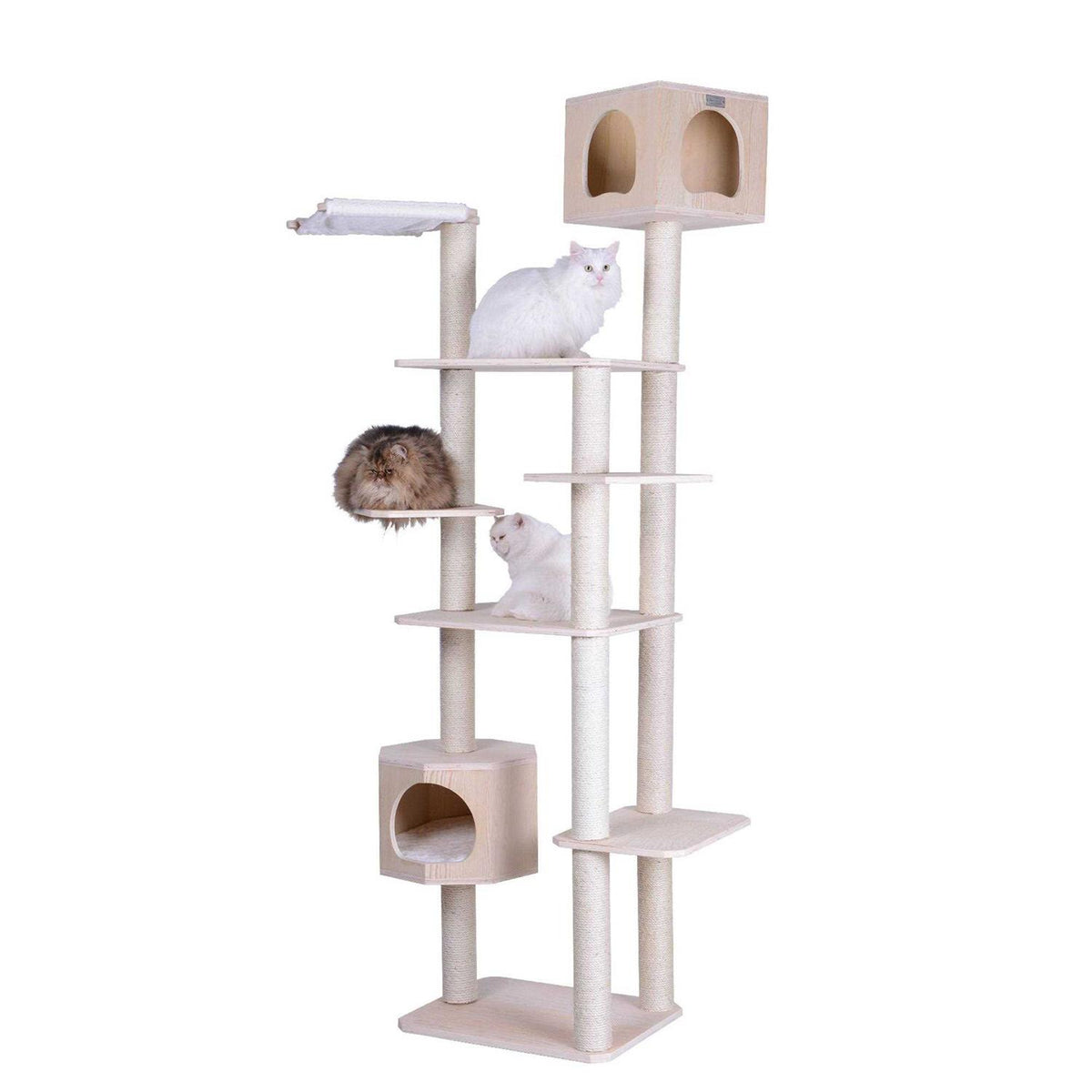 89-Inch Seven Levels Real Wood Cat Tree D625779