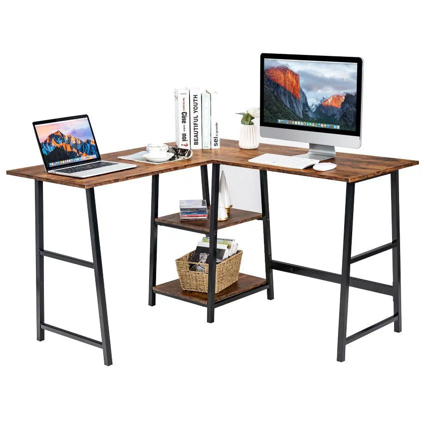 Rustic Home Office Corner Desk M40281