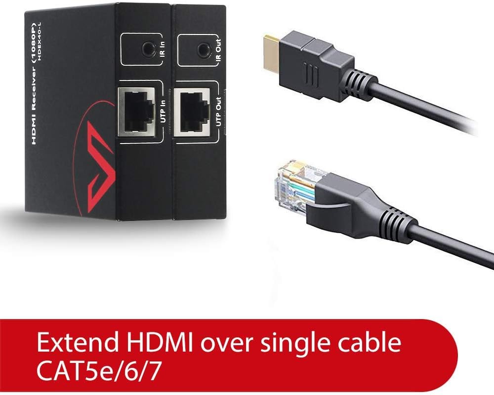 HDMI Extender Over Cat5e/6a/7 with IR Remote Control I190456