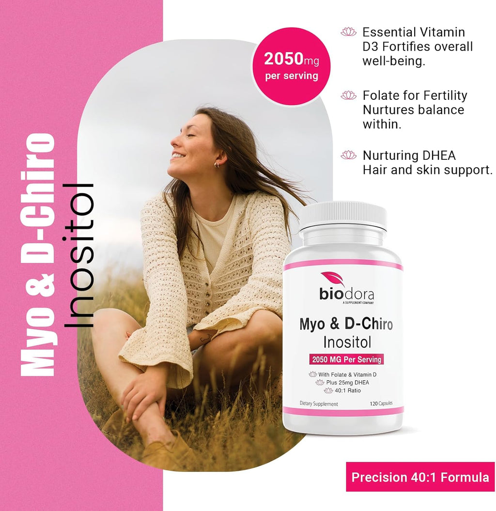 2050mg per Serving 120 Capsules Inositol Supplement H3928
