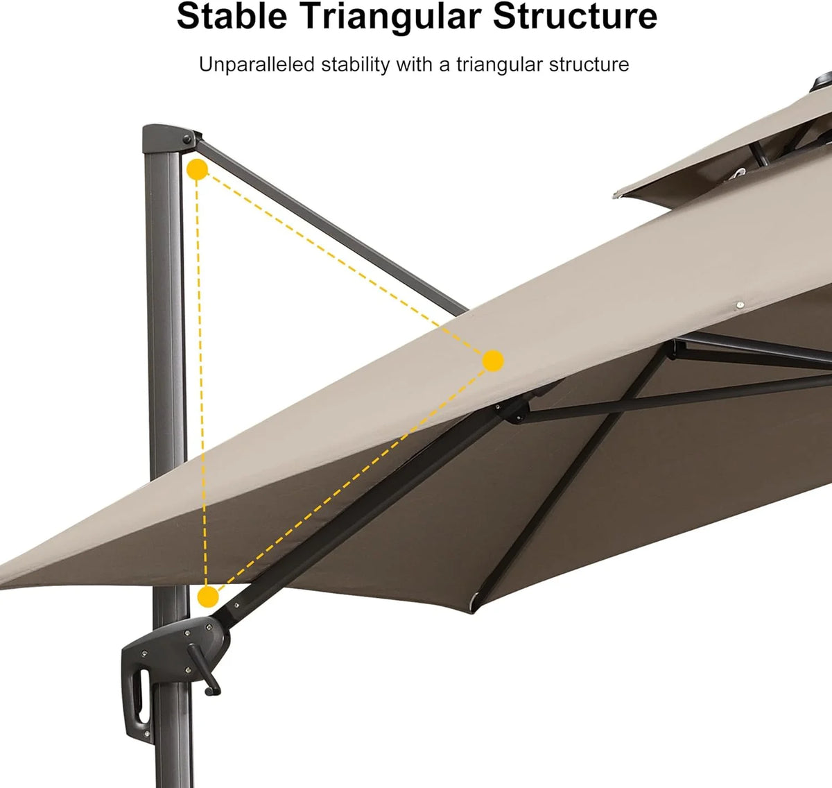 9' X 12' Olefin Cantilever Patio Umbrella I2482