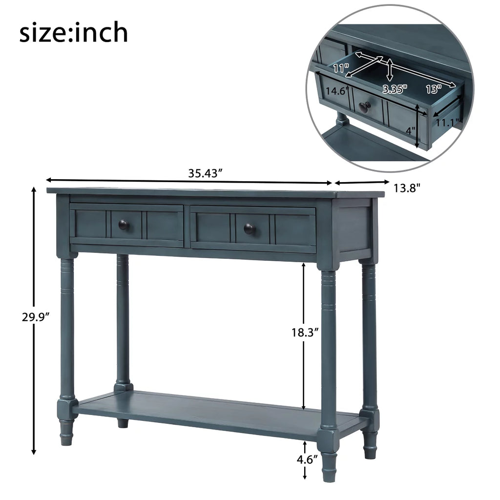 35.4" Console Table with 2 Drawers R601136