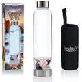 Crystal Water Bottle Elixir Set with Amethyst & Clear Quartz X765324