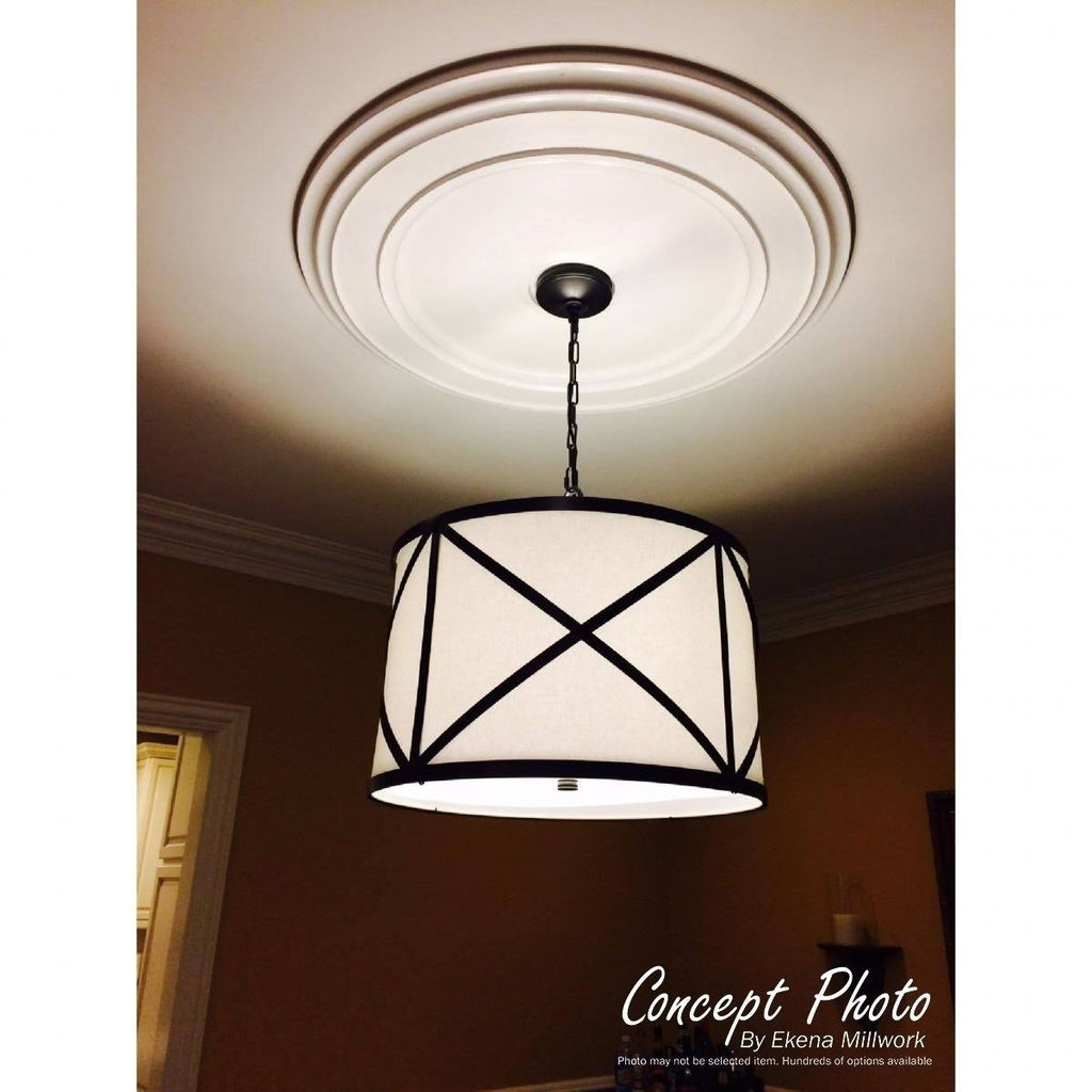 Ribbon with Bow Ceiling Medallion Hand-Painted Gold T3195