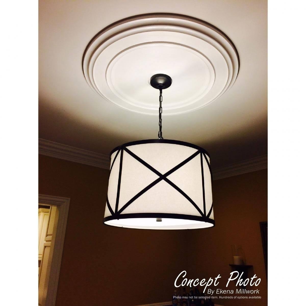 Ribbon with Bow Ceiling Medallion Hand-Painted Gold T3195