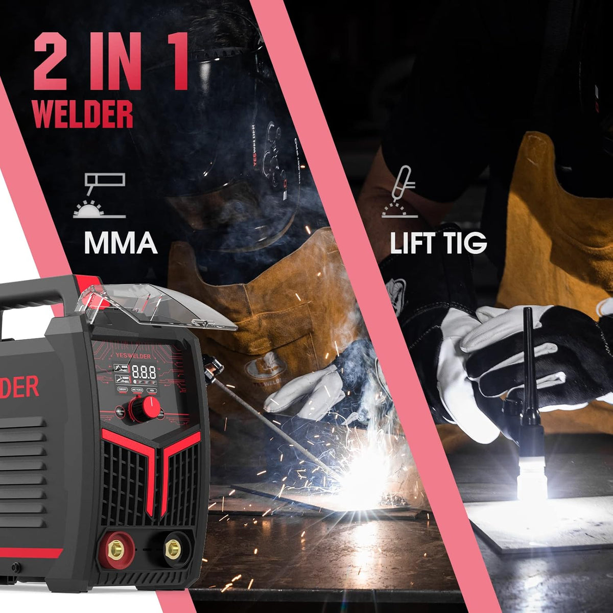 160Amp ARC Welder Machine with Synergic Control I2293